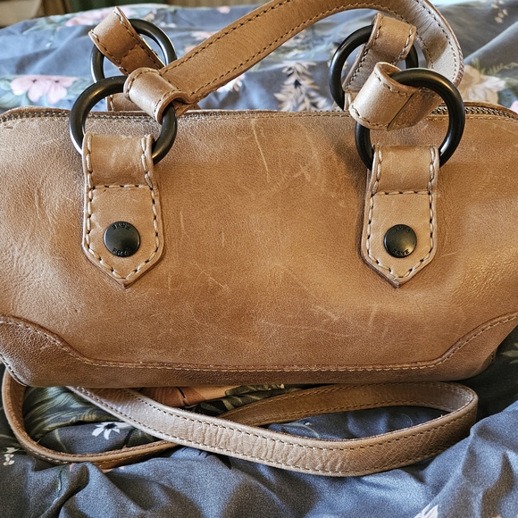 FRYE Mini Tan Barrel Bag - Picture 2 of 7